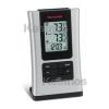 Indoor/Outdoor Thermometer With Clock